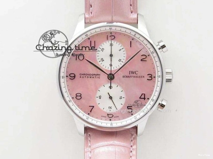 MIROTIME 0331 Upgraded Portuguese Flying Tourbillon SS White Dial 2 Sub Dials on Black Leather Strap 7161